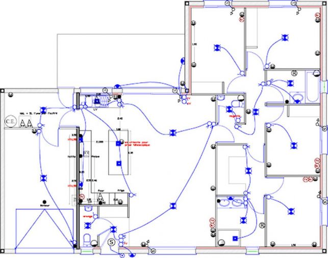 schema installation réseau electrique